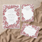 Décapsuleur Flocons de neige rouges argentés Mariage d'hiver (Personnalisez la collection de ce créateur indépendant. )