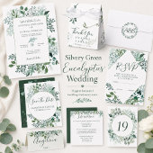 Invitation Mariage au Eucalyptus Vert Argenté