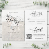 Classy Elegant alles in één QR Code Arch bruiloft Kaart (Personaliseer de collectie van deze zelfstandige maker.)