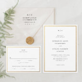 Tampon Auto-encreur Adresse de retour simple Monogramme Mariage