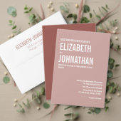 Confettis Mariage de typographie Rose Boho Dusty simple (Personnalisez la collection de ce créateur indépendant. Test)