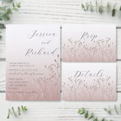 Menu du Mariage or Rose moderne simple  (Personnalisez la collection de ce créateur indépendant.)