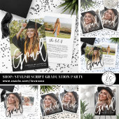 Invitation Script Tendance Diplômé Simple Photo Remise des di