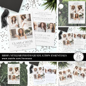 Poster Panneau de fête de remise de diplômes avec collage