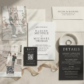 Carte D'accompagnement Simple Ivory Classic Wedding Details