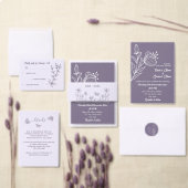 Invitation Fête mauve simple (Personnalisez la collection de ce créateur indépendant.)