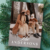 Noël Étiquette de adresse noir simple