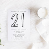 Assiettes En Carton 21e anniversaire Stripes noir et blanc Simple mode