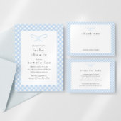 Invitation Baby shower simple et moderne avec plan bleu