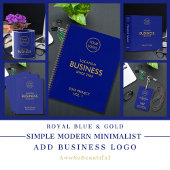 Nu huren van Modern Gold Business Logo QR Code Blu Spandoek
