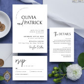 Programme de mariage minimaliste moderne et élégan