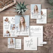 Tenture Simple Modern Script Nom Graduation Party