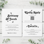 Bold Retro Chic Faire-part de mariage (Personnalisez la collection de ce créateur indépendant.)