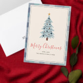 Étiquette Minimalist Blue Gray Scandi Tree (Personnalisez la collection de ce créateur indépendant.)