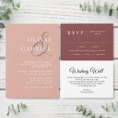 Menu Mariage d'initiaux noir simple (Personnalisez la collection de ce créateur indépendant.)