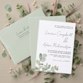 Menu de mariage eucalyptus vert sauge rustique (Personnalisez la collection de ce créateur indépendant. Test)