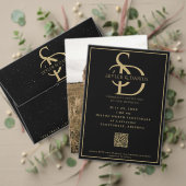 Tampon Auto-encreur Adresse de retour simple Monogramme Mariage (Personnalisez la collection de ce créateur indépendant. Test)