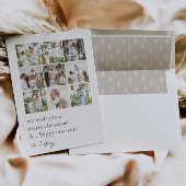 Eenvoudig zwart-wit teruggaveadres van scriptnaam etiket