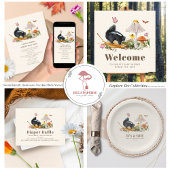 Signe De Table Baby shower floral petit puant Skunk