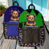 Smiling Grizzly Beer DJ, Muziek Oerwoud / Verjaard All In One Uitnodiging