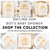 Sunshine Baby shower Dank u Bedankjes Labels