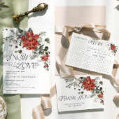 Poster Noël hiver Fleurs Faveurs S'il vous plaît prendre