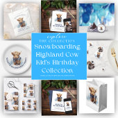 Sachets En Papier Surf sur neige personnalisé Vache Highland