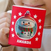 Schattigee sneeuwpop kerst gepersonaliseerde Kinde Legpuzzel