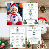 Serviette En Papier Winter Onederland Snowman 1er anniversaire