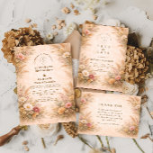 Save The Date Soft Autumn Floral Wedding