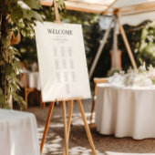 Menu de mariage minimaliste beige doux