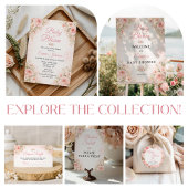 Poster Blush Pink Baby in Bloom Floral Welcome