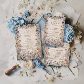 Save The Date Soft Bohemian Floral Meadow Wedding