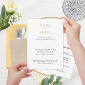 Menu Mariage Champagne Ampersand | Code QR | Élégant