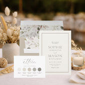 Neutral Wedding Attire Color Palette Card  Kaart