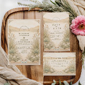 Cartons Réponse Soft Neutral Desert Florals Wedding