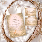 Soft Neutral Forest Critters Diapper Raffle  Informatiekaartje