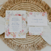 Sticker Rond Soft Pastel Bloom Bridal Shower 