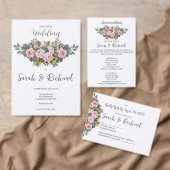 Menu Blush Floral Mariage (Personnalisez la collection de ce créateur indépendant. )