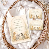 Invitation Soft Safari Jungle Baby Shower