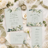 Carte de sauvegarde de date de mariage Fleurie Ver