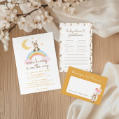 Baby shower de lapin bébé - Prédictions et carte d