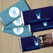 Bunny floral rose Invitation Anniversaire