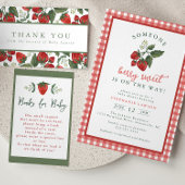 Someone Berry Sweet Gingham Baby Shower Invitation