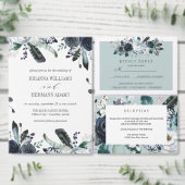 Iets blauw | Boho BRUILOFT BEWAAR DE DATUM Aankondigingskaart (Personaliseer de collectie van deze zelfstandige maker.)