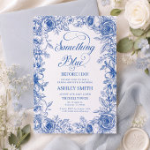 Menu Floral bleu