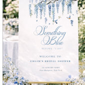 Invitation Something Blue Wildflower Bouquet Bridal Shower 