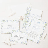 Invitation Fleur sauvage Quelque Chose Bleu Douche nuptiale I