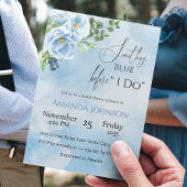 Poster Élégant quelque chose Fête des mariées Florale Ble