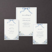 Numéro De Table Mariage Hydrangea Ruban Bleu Poussiéreux (Personnalisez la collection de ce créateur indépendant.)